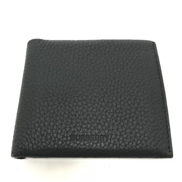 BURBERRY 8043377 logo Wallet Saif Folded wallet Leather Black - Picture 1 of 15